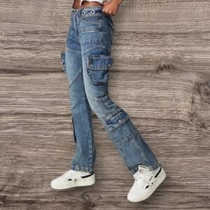 Free People Women's Blue Bootcut Jeans - Size 28